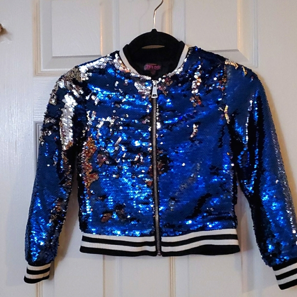 jojo blue sequin jacket